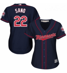Womens Majestic Minnesota Twins 22 Miguel Sano Authentic Navy Blue Alternate Road Cool Base MLB Jersey Womens Majestic Minnesota Twins 22 Miguel Sano Authentic Navy Blue Alternate Road Cool Base MLB Jersey