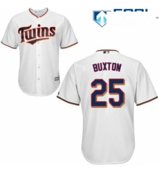 Womens Majestic Minnesota Twins 25 Byron Buxton Replica White Home Cool Base MLB Jersey Womens Majestic Minnesota Twins 25 Byron Buxton Replica White Home Cool Base MLB Jersey
