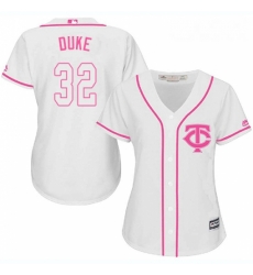 Womens Majestic Minnesota Twins 32 Zach Duke Replica White Fashion Cool Base MLB Jersey Womens Majestic Minnesota Twins 32 Zach Duke Replica White Fashion Cool Base MLB Jersey