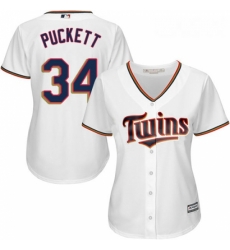 Womens Majestic Minnesota Twins 34 Kirby Puckett Replica White Home Cool Base MLB Jersey Womens Majestic Minnesota Twins 34 Kirby Puckett Replica White Home Cool Base MLB Jersey