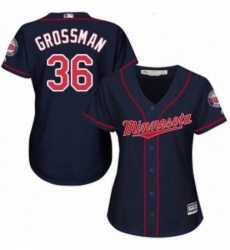 Womens Majestic Minnesota Twins 36 Robbie Grossman Authentic Navy Blue Alternate Road Cool Base MLB Jersey Womens Majestic Minnesota Twins 36 Robbie Grossman Authentic Navy Blue Alternate Road Cool Base MLB Jersey