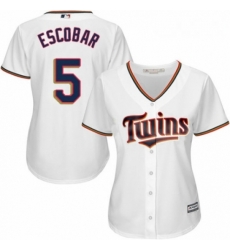 Womens Majestic Minnesota Twins 5 Eduardo Escobar Replica White Home Cool Base MLB Jersey Womens Majestic Minnesota Twins 5 Eduardo Escobar Replica White Home Cool Base MLB Jersey