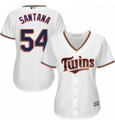 Womens Majestic Minnesota Twins 54 Ervin Santana Replica White Home Cool Base MLB Jersey Womens Majestic Minnesota Twins 54 Ervin Santana Replica White Home Cool Base MLB Jersey