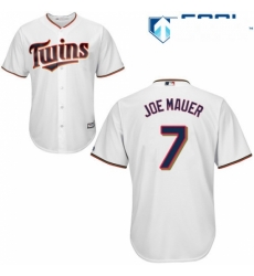 Womens Majestic Minnesota Twins 7 Joe Mauer Replica White Home Cool Base MLB Jersey Womens Majestic Minnesota Twins 7 Joe Mauer Replica White Home Cool Base MLB Jersey