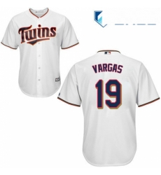 Youth Majestic Minnesota Twins 19 Kennys Vargas Authentic White Home Cool Base MLB Jersey Youth Majestic Minnesota Twins 19 Kennys Vargas Authentic White Home Cool Base MLB Jersey