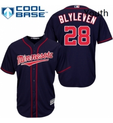 Youth Majestic Minnesota Twins 28 Bert Blyleven Replica Navy Blue Alternate Road Cool Base MLB Jersey Youth Majestic Minnesota Twins 28 Bert Blyleven Replica Navy Blue Alternate Road Cool Base MLB Jersey