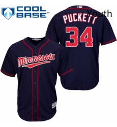 Youth Majestic Minnesota Twins 34 Kirby Puckett Replica Navy Blue Alternate Road Cool Base MLB Jersey Youth Majestic Minnesota Twins 34 Kirby Puckett Replica Navy Blue Alternate Road Cool Base MLB Jersey
