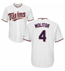 Youth Majestic Minnesota Twins 4 Paul Molitor Authentic White Home Cool Base MLB Jersey Youth Majestic Minnesota Twins 4 Paul Molitor Authentic White Home Cool Base MLB Jersey