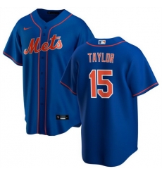 Men New York Mets 15 Tyrone Taylor Blue Cool Base Stitched Baseball Jersey Men New York Mets 15 Tyrone Taylor Blue Cool Base Stitched Baseball Jersey