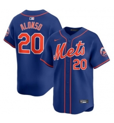 Men New York Mets 20 Pete Alonso Royal 2024 Alternate Limited Stitched Baseball Jersey Men New York Mets 20 Pete Alonso Royal 2024 Alternate Limited Stitched Baseball Jersey