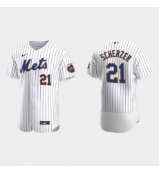 Men New York Mets 21 Max Scherzer White Flex Base Stitched jersey Men New York Mets 21 Max Scherzer White Flex Base Stitched jersey