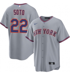 Men New York Mets 22 Juan Soto Grey 2025 Limited Stitched Baseball Jersey