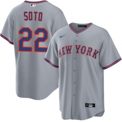 Men New York Mets 22 Juan Soto Grey 2025 Limited Stitched Baseball Jersey