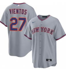 Men New York Mets 27 Mark Vientos Grey 2025 Limited Stitched Baseball Jersey Men New York Mets 27 Mark Vientos Grey 2025 Limited Stitched Baseball Jersey