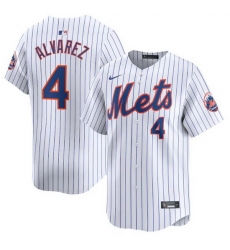 Men New York Mets 4 Francisco Alvarez White 2024 Home Limited Stitched Baseball Jersey Men New York Mets 4 Francisco Alvarez White 2024 Home Limited Stitched Baseball Jersey
