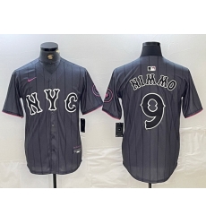 Men New York Mets 9 Brandon Nimmo Graphite 2024 City Connect Limited Stitched Baseball Jersey 1 Men New York Mets 9 Brandon Nimmo Graphite 2024 City Connect Limited Stitched Baseball Jersey 1