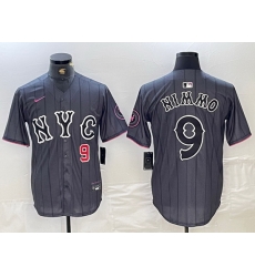 Men New York Mets 9 Brandon Nimmo Graphite 2024 City Connect Limited Stitched Baseball Jersey 5 Men New York Mets 9 Brandon Nimmo Graphite 2024 City Connect Limited Stitched Baseball Jersey 5