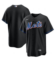 Men New York Mets Blank 2022 Black Cool Base Stitched Baseball Jersey Men New York Mets Blank 2022 Black Cool Base Stitched Baseball Jersey