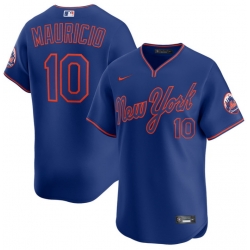Men Ronny Mauricio New York Mets #10 Alternate Royal 2025 Limited Jersey
