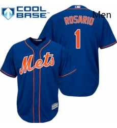 Mens Majestic New York Mets 1 Amed Rosario Replica Royal Blue Alternate Home Cool Base MLB Jersey Mens Majestic New York Mets 1 Amed Rosario Replica Royal Blue Alternate Home Cool Base MLB Jersey