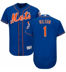 Mens Majestic New York Mets 1 Mookie Wilson Royal Blue Alternate Flex Base Authentic Collection MLB Jersey Mens Majestic New York Mets 1 Mookie Wilson Royal Blue Alternate Flex Base Authentic Collection MLB Jersey