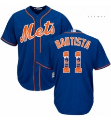 Mens Majestic New York Mets 11 Jose Bautista Authentic Royal Blue Team Logo Fashion Cool Base MLB Jersey Mens Majestic New York Mets 11 Jose Bautista Authentic Royal Blue Team Logo Fashion Cool Base MLB Jersey