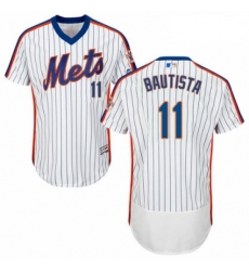 Mens Majestic New York Mets 11 Jose Bautista White Alternate Flex Base Authentic Collection MLB Jersey Mens Majestic New York Mets 11 Jose Bautista White Alternate Flex Base Authentic Collection MLB Jersey