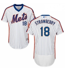 Mens Majestic New York Mets 18 Darryl Strawberry White Alternate Flex Base Authentic Collection MLB Jersey Mens Majestic New York Mets 18 Darryl Strawberry White Alternate Flex Base Authentic Collection MLB Jersey