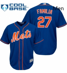 Mens Majestic New York Mets 27 Jeurys Familia Replica Royal Blue Alternate Home Cool Base MLB Jersey Mens Majestic New York Mets 27 Jeurys Familia Replica Royal Blue Alternate Home Cool Base MLB Jersey