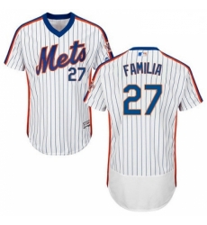 Mens Majestic New York Mets 27 Jeurys Familia White Alternate Flex Base Authentic Collection MLB Jersey Mens Majestic New York Mets 27 Jeurys Familia White Alternate Flex Base Authentic Collection MLB Jersey