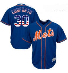 Mens Majestic New York Mets 30 Michael Conforto Replica Royal Blue USA Flag Fashion MLB Jersey Mens Majestic New York Mets 30 Michael Conforto Replica Royal Blue USA Flag Fashion MLB Jersey