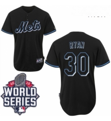 Mens Majestic New York Mets 30 Nolan Ryan Authentic Black Fashion 2015 World Series MLB Jersey Mens Majestic New York Mets 30 Nolan Ryan Authentic Black Fashion 2015 World Series MLB Jersey