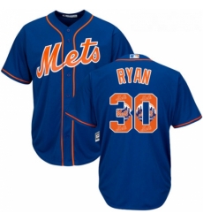 Mens Majestic New York Mets 30 Nolan Ryan Authentic Royal Blue Team Logo Fashion Cool Base MLB Jersey Mens Majestic New York Mets 30 Nolan Ryan Authentic Royal Blue Team Logo Fashion Cool Base MLB Jersey