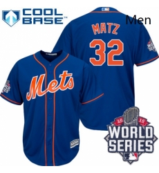 Mens Majestic New York Mets 32 Steven Matz Replica Royal Blue Alternate Home Cool Base 2015 World Series MLB Jersey Mens Majestic New York Mets 32 Steven Matz Replica Royal Blue Alternate Home Cool Base 2015 World Series MLB Jersey