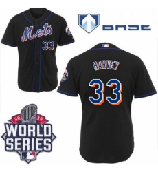 Mens Majestic New York Mets 33 Matt Harvey Replica Black Cool Base 2015 World Series MLB Jersey Mens Majestic New York Mets 33 Matt Harvey Replica Black Cool Base 2015 World Series MLB Jersey