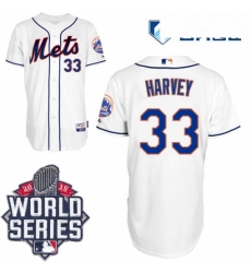 Mens Majestic New York Mets 33 Matt Harvey Replica White Alternate Cool Base 2015 World Series MLB Jersey Mens Majestic New York Mets 33 Matt Harvey Replica White Alternate Cool Base 2015 World Series MLB Jersey