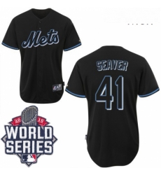 Mens Majestic New York Mets 41 Tom Seaver Replica Black Fashion 2015 World Series MLB Jersey Mens Majestic New York Mets 41 Tom Seaver Replica Black Fashion 2015 World Series MLB Jersey