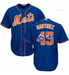 Mens Majestic New York Mets 45 Pedro Martinez Authentic Royal Blue Team Logo Fashion Cool Base MLB Jersey Mens Majestic New York Mets 45 Pedro Martinez Authentic Royal Blue Team Logo Fashion Cool Base MLB Jersey