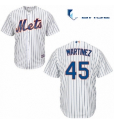 Mens Majestic New York Mets 45 Pedro Martinez Replica White Home Cool Base MLB Jersey Mens Majestic New York Mets 45 Pedro Martinez Replica White Home Cool Base MLB Jersey