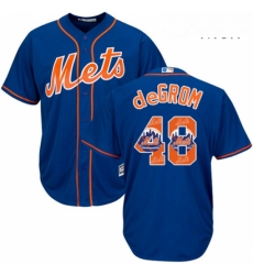 Mens Majestic New York Mets 48 Jacob deGrom Authentic Royal Blue Team Logo Fashion Cool Base MLB Jersey Mens Majestic New York Mets 48 Jacob deGrom Authentic Royal Blue Team Logo Fashion Cool Base MLB Jersey