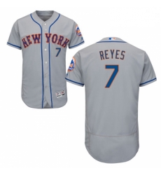 Mens Majestic New York Mets 7 Jose Reyes Grey Flexbase Authentic Collection MLB Jersey Mens Majestic New York Mets 7 Jose Reyes Grey Flexbase Authentic Collection MLB Jersey