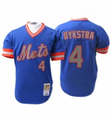 Mens Mitchell and Ness New York Mets 4 Lenny Dykstra Authentic Blue 1983 Throwback MLB Jersey Mens Mitchell and Ness New York Mets 4 Lenny Dykstra Authentic Blue 1983 Throwback MLB Jersey