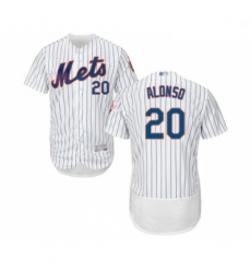 Mens New York Mets 20 Pete Alonso White Home Flex Base Authentic Collection Baseball Jersey Mens New York Mets 20 Pete Alonso White Home Flex Base Authentic Collection Baseball Jersey
