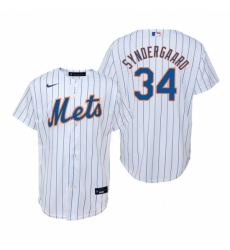 Mens Nike New York Mets 34 Noah Syndergaard White Home Stitched Baseball Jerse Mens Nike New York Mets 34 Noah Syndergaard White Home Stitched Baseball Jerse