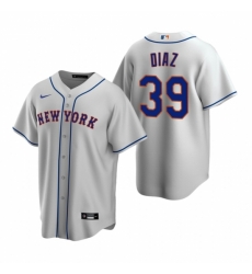 Mens Nike New York Mets 39 Edwin Diaz Gray Road Stitched Baseball Jersey Mens Nike New York Mets 39 Edwin Diaz Gray Road Stitched Baseball Jersey
