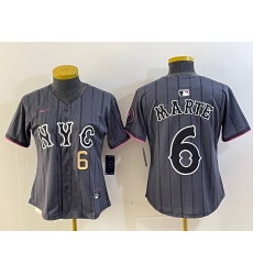 Women New York Mets Graphite 2024 City Connect Limited Stitched Baseball Jersey Women New York Mets Graphite 2024 City Connect Limited Stitched Baseball Jersey