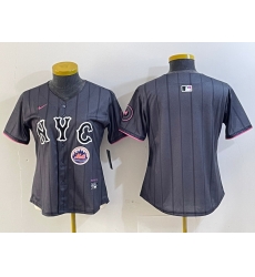 Women New York Mets Team Big Logo Graphite 2024 City Connect Limited Stitched Baseball Jersey 11 Women New York Mets Team Big Logo Graphite 2024 City Connect Limited Stitched Baseball Jersey 11