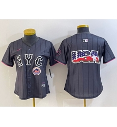 Women New York Mets Team Big Logo Graphite 2024 City Connect Limited Stitched Baseball Jersey 13 Women New York Mets Team Big Logo Graphite 2024 City Connect Limited Stitched Baseball Jersey 13