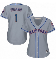 Womens Majestic New York Mets 1 Amed Rosario Authentic Grey Road Cool Base MLB Jersey Womens Majestic New York Mets 1 Amed Rosario Authentic Grey Road Cool Base MLB Jersey
