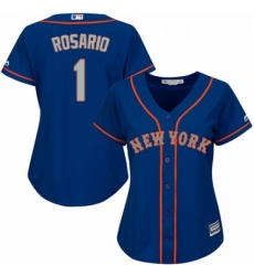 Womens Majestic New York Mets 1 Amed Rosario Authentic Royal Blue Alternate Road Cool Base MLB Jersey Womens Majestic New York Mets 1 Amed Rosario Authentic Royal Blue Alternate Road Cool Base MLB Jersey